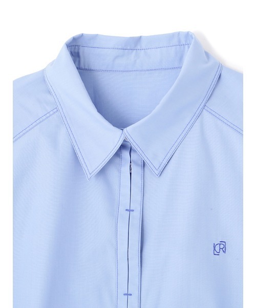 CHAROL(シャロル)の「モノグラムハーフスリーブシャツ(シャツ/ブラウス・レディース・アイボリー/ブルー・FREE)」の18枚目の写真