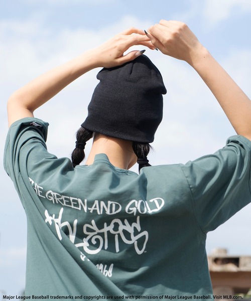 BACK TO THE FIELD（バック トゥー ザ フィールド）の「【MLB】Handｗritten styleロゴTシャツ（Tシャツ/カットソー・レディース・ホワイト/ブラック/グリーン・FREE）」の8枚目の写真