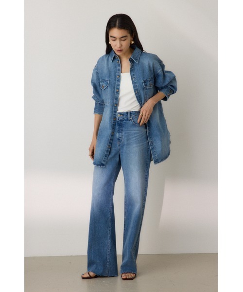 crie conforto ボーイフレンドデニムシャツ　着痩せ　体型カバー crie conforto ボーイフレンドデニムシャツ 着痩せ 体型カバー