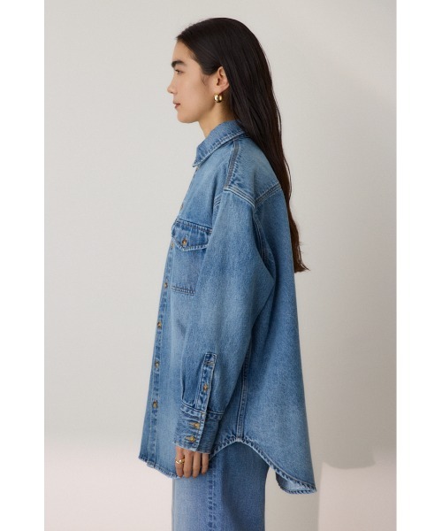 crie conforto ボーイフレンドデニムシャツ　着痩せ　体型カバー crie conforto ボーイフレンドデニムシャツ 着痩せ 体型カバー