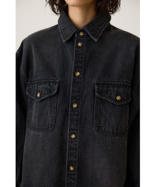 crie conforto（クリーコンフォルト）の「ボーイフレンドデニムシャツ（シャツ/ブラウス・レディース・ライトブラック/ライトブルー・FREE）」の10枚目の写真