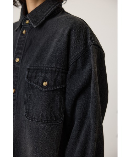 crie conforto（クリーコンフォルト）の「ボーイフレンドデニムシャツ（シャツ/ブラウス・レディース・ライトブラック/ライトブルー・FREE）」の11枚目の写真