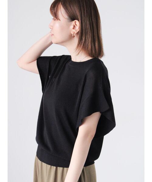 Lugnoncure（ルノンキュール）の「フレアスリーブニット（ニット/セーター・レディース・オレンジ/オフホワイト/ブラック/ブルー/ネイビー・F）」の3枚目の写真