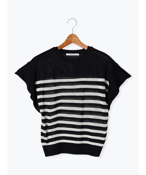 Lugnoncure（ルノンキュール）の「フレアスリーブニット（ニット/セーター・レディース・オレンジ/オフホワイト/ブラック/ブルー/ネイビー・F）」の20枚目の写真