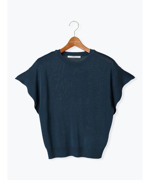 Lugnoncure（ルノンキュール）の「フレアスリーブニット（ニット/セーター・レディース・オレンジ/オフホワイト/ブラック/ブルー/ネイビー・F）」の21枚目の写真