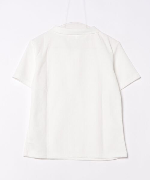 MAISON DE THERESE(メゾン ド テレーズ)の「ワッフルポロシャツ(ポロシャツ・レディース・ホワイト/ブラック/カーキ/ライトベージュ・M/L)」の5枚目の写真