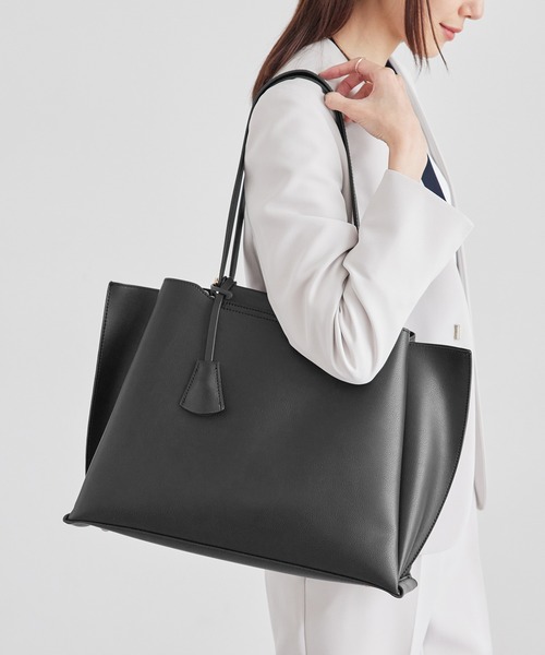 ROPE' PICNIC(ロペピクニック)の「A4対応/ダブルハンドルトートバッグ(トートバッグ・レディース・キナリ/ブラック・FREE)」の3枚目の写真