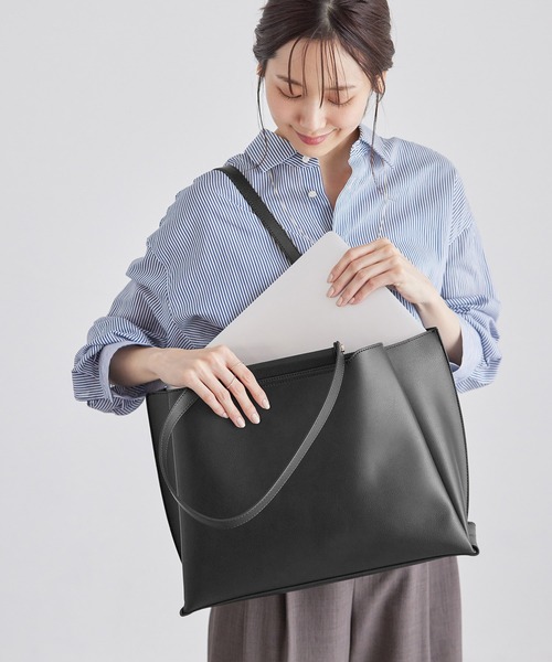 ROPE' PICNIC(ロペピクニック)の「A4対応/ダブルハンドルトートバッグ(トートバッグ・レディース・キナリ/ブラック・FREE)」の9枚目の写真