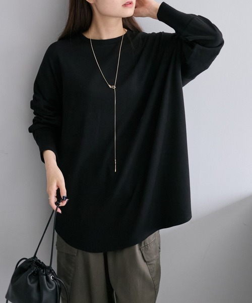 PUAL CE CIN（ピュアルセシン）の「万能レイヤードカットソー（Tシャツ/カットソー・レディース・ブラック系その他/オフホワイト/ブラック/ストライプ・FREE）」の11枚目の写真