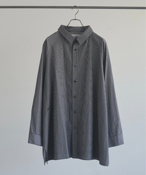 Utusiyo（ウツシヨ）の「stripe shirt 縞（シャツ/ブラウス・メンズ・ブルー/ブラック・FREE）」の14枚目の写真