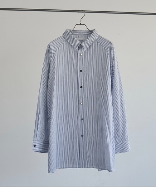 Utusiyo（ウツシヨ）の「stripe shirt 縞（シャツ/ブラウス・メンズ・ブルー/ブラック・FREE）」の15枚目の写真