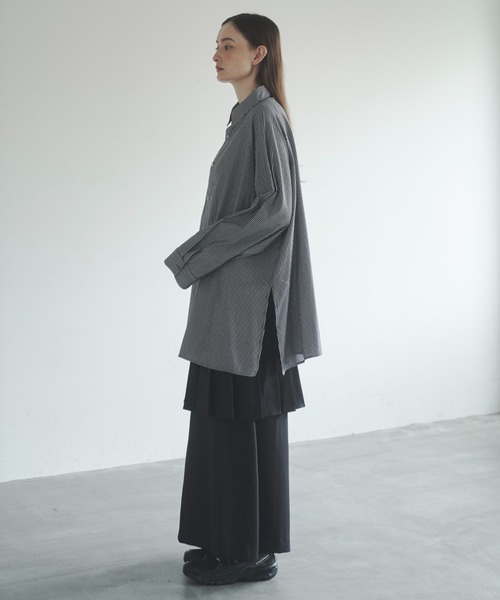 Utusiyo（ウツシヨ）の「stripe shirt 縞（シャツ/ブラウス・メンズ・ブルー/ブラック・FREE）」の5枚目の写真