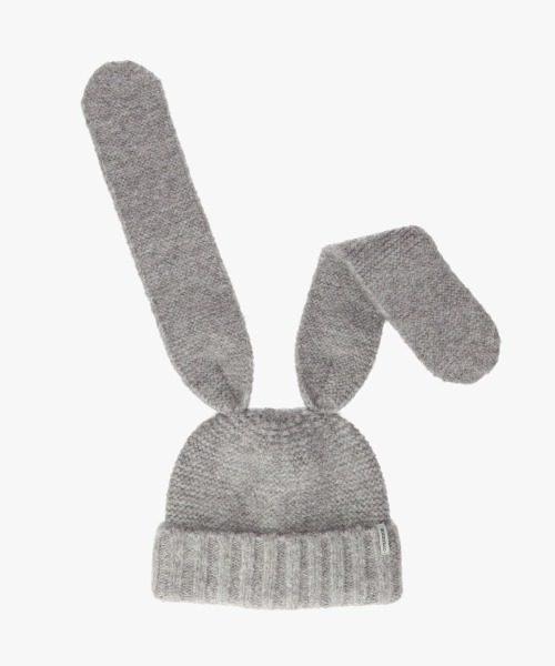 OVERRIDE（オーバーライド）の「OVERRIDE  KNIT FLUFFY BUNNY WATCH SGP / オーバーライド（ニットキャップ/ビーニー・レディース・ピンク/ブラック/グレー・57~59cm）」の2枚目の写真