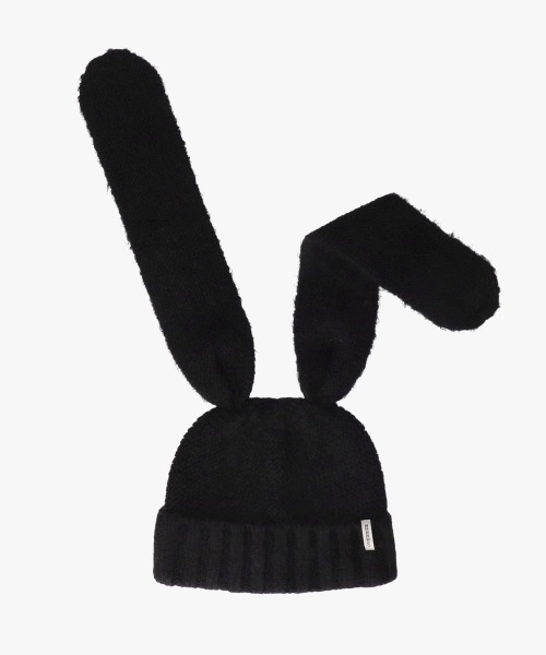 OVERRIDE（オーバーライド）の「OVERRIDE  KNIT FLUFFY BUNNY WATCH SGP / オーバーライド（ニットキャップ/ビーニー・レディース・ピンク/ブラック/グレー・57~59cm）」の9枚目の写真