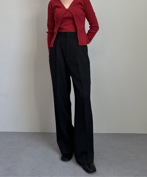 1chaku.（イッチャク）の「ベーシックタックスラックス（スラックス・レディース・モカ/ダークベージュ/グレー/ネイビー/ブラック・マルチサイズ）」の16枚目の写真