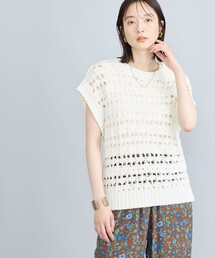 coen | テープヤーン透かし編みベスト(ベスト)