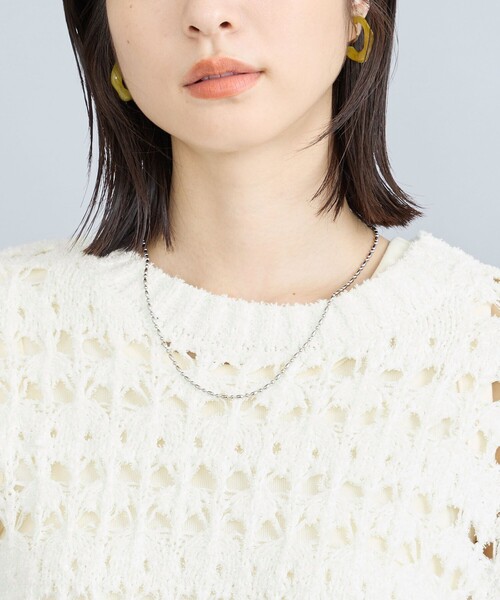 coen（コーエン）の「テープヤーン透かし編みベスト（ベスト・レディース・ブラック/オフホワイト・FREE）」の8枚目の写真