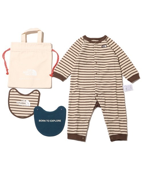 THE NORTH FACE(ザノースフェイス)の「THE NORTH FACE Baby L/S Rompers & 2P Bib / ザ・ノース・フェイス ベビー ロングスリーブ ロンパース 2P ビブ(マタニティウェア/グッズ・キッズ・ネイビー/パープル/マルチ・80/70)」の3枚目の写真