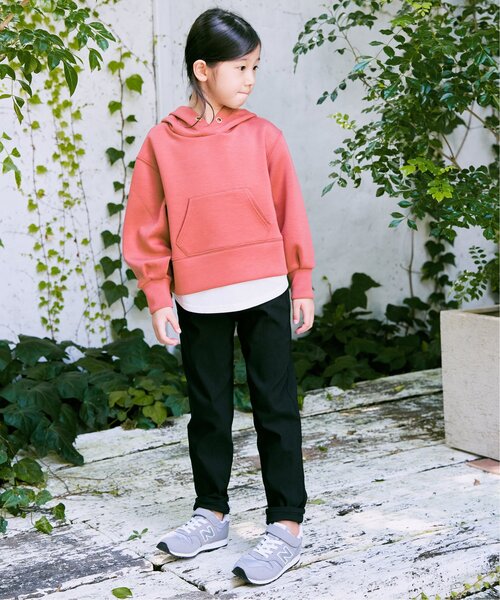 ikka(イッカ)の「【洗濯機で洗える/親子コーデ】GOKU楽ダンボールレイヤーパーカー(120~160cm)(パーカー・キッズ・ベージュ/モカ/レッド系その他・120/130/140/150/160)」の7枚目の写真