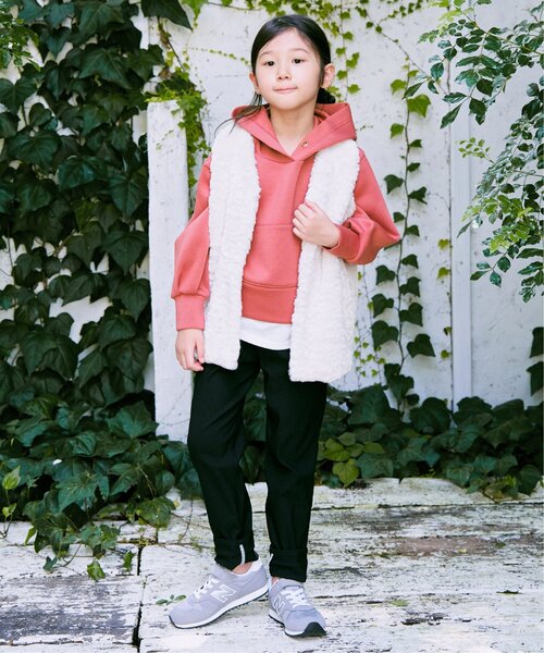 ikka(イッカ)の「【洗濯機で洗える/親子コーデ】GOKU楽ダンボールレイヤーパーカー(120~160cm)(パーカー・キッズ・ベージュ/モカ/レッド系その他・120/130/140/150/160)」の8枚目の写真