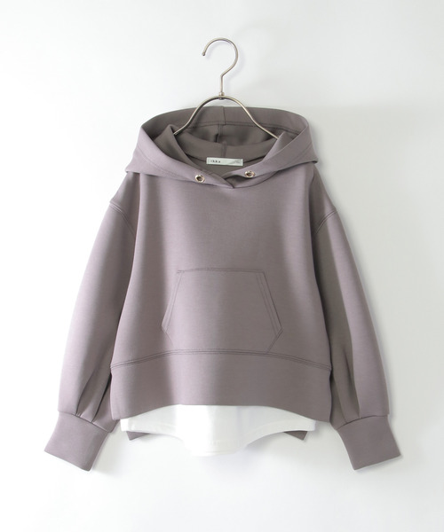 ikka(イッカ)の「【洗濯機で洗える/親子コーデ】GOKU楽ダンボールレイヤーパーカー(120~160cm)(パーカー・キッズ・ベージュ/モカ/レッド系その他・120/130/140/150/160)」の21枚目の写真