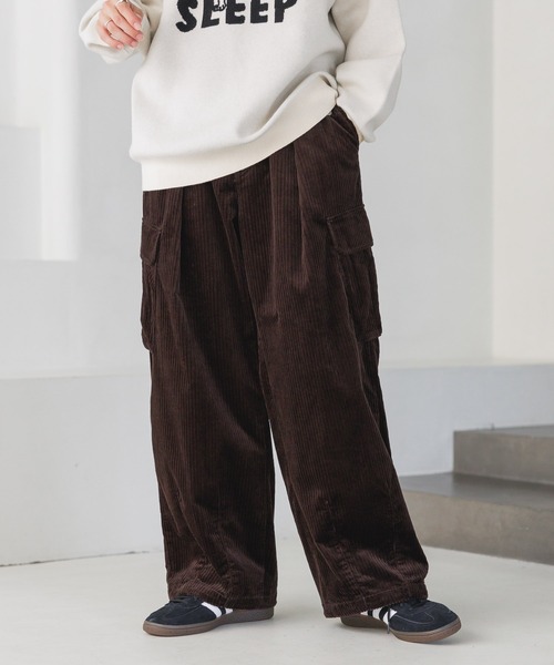 RAGEBLUE(レイジブルー)の「コーデュロイバギーカーゴパンツ/パラシュートパンツ(カーゴパンツ・メンズ・ブラック/ブラウン/グレー/ブラウン系その他・SMALL/MEDIUM/LARGE)」の4枚目の写真
