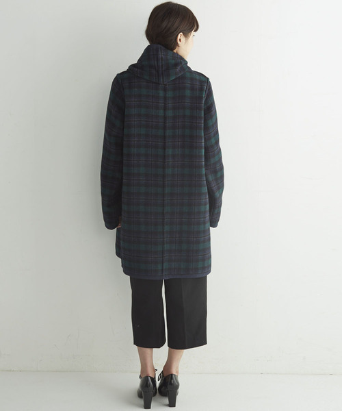 haco!（ハコ）の「ＳＨＥ　ＴＨＲＯＵＧＨ　ＳＥＡ　＃リバーシブルガウンフードコート（その他アウター・レディース・ブラック×グリーン・LARGE/2T/X-LARGE/MEDIUM/SMALL）」の4枚目の写真