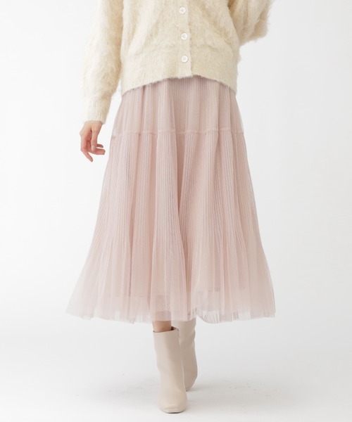 JILL by JILL STUART(ジルバイジルスチュアート)の「◇ボリュームティアードチュールスカート(スカート・レディース・ホワイト/チャコールグレー/ピンク系その他/ピンク・FREE)」の4枚目の写真