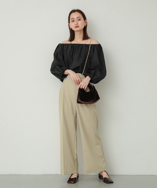 SENSE OF PLACE by URBAN RESEARCH（センスオブプレイスバイアーバンリサーチ）の「ベロアバッグ（ハンドバッグ・レディース・マスタード/パープル/ブラウン・ONE）」の7枚目の写真