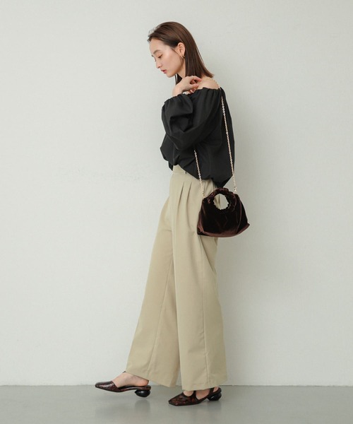 SENSE OF PLACE by URBAN RESEARCH（センスオブプレイスバイアーバンリサーチ）の「ベロアバッグ（ハンドバッグ・レディース・マスタード/パープル/ブラウン・ONE）」の8枚目の写真