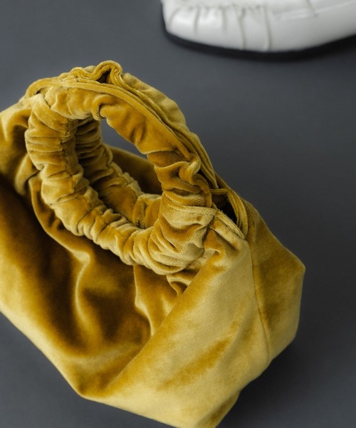 SENSE OF PLACE by URBAN RESEARCH（センスオブプレイスバイアーバンリサーチ）の「ベロアバッグ（ハンドバッグ・レディース・マスタード/パープル/ブラウン・ONE）」の14枚目の写真