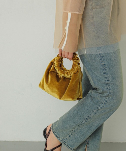 SENSE OF PLACE by URBAN RESEARCH（センスオブプレイスバイアーバンリサーチ）の「ベロアバッグ（ハンドバッグ・レディース・マスタード/パープル/ブラウン・ONE）」の19枚目の写真