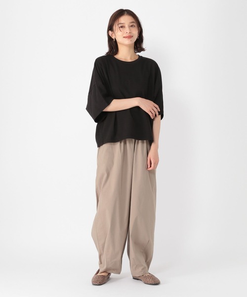 studio CLIP（スタディオクリップ）の「【UVカット】バックパネルスリーブプルオーバー（Tシャツ/カットソー・レディース・オレンジ/ブラック/ライトベージュ・FREE）」の4枚目の写真