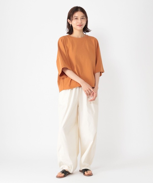 studio CLIP（スタディオクリップ）の「【UVカット】バックパネルスリーブプルオーバー（Tシャツ/カットソー・レディース・オレンジ/ブラック/ライトベージュ・FREE）」の6枚目の写真