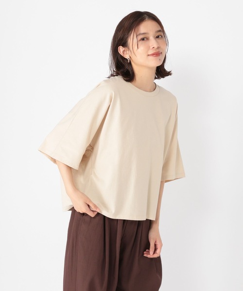 studio CLIP（スタディオクリップ）の「【UVカット】バックパネルスリーブプルオーバー（Tシャツ/カットソー・レディース・オレンジ/ブラック/ライトベージュ・FREE）」の8枚目の写真