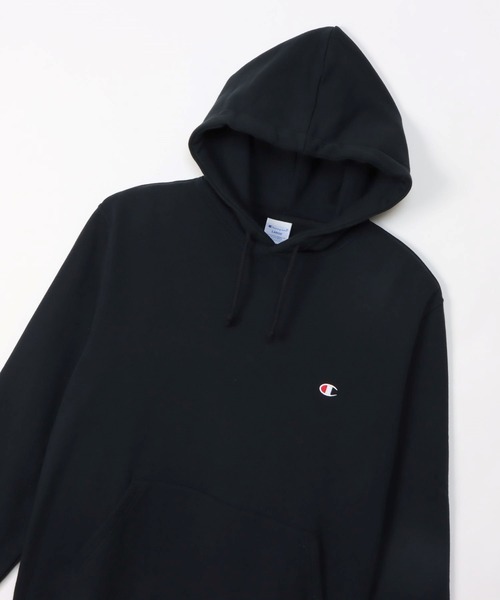Champion（チャンピオン）の「Champion ワンポイントロゴパーカー（パーカー・メンズ・ホワイト/グリーン/オートミール/ネイビー/パープル/ブラック/杢グレー・M/L/XL）」の6枚目の写真