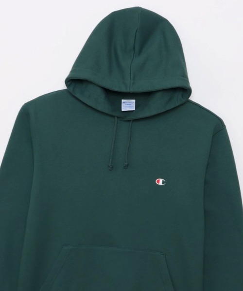 Champion（チャンピオン）の「Champion ワンポイントロゴパーカー（パーカー・メンズ・ホワイト/グリーン/オートミール/ネイビー/パープル/ブラック/杢グレー・M/L/XL）」の5枚目の写真