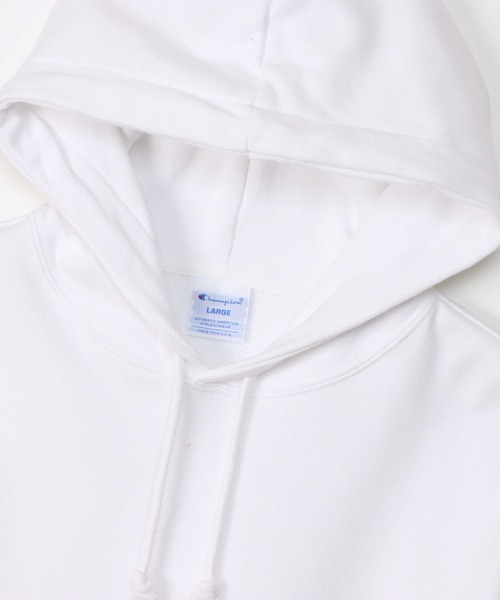 Champion（チャンピオン）の「Champion ワンポイントロゴパーカー（パーカー・メンズ・ホワイト/グリーン/オートミール/ネイビー/パープル/ブラック/杢グレー・M/L/XL）」の9枚目の写真