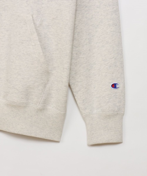 Champion（チャンピオン）の「Champion ワンポイントロゴパーカー（パーカー・メンズ・ホワイト/グリーン/オートミール/ネイビー/パープル/ブラック/杢グレー・M/L/XL）」の19枚目の写真