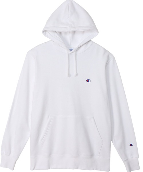 Champion（チャンピオン）の「Champion ワンポイントロゴパーカー（パーカー・メンズ・ホワイト/グリーン/オートミール/ネイビー/パープル/ブラック/杢グレー・M/L/XL）」の8枚目の写真
