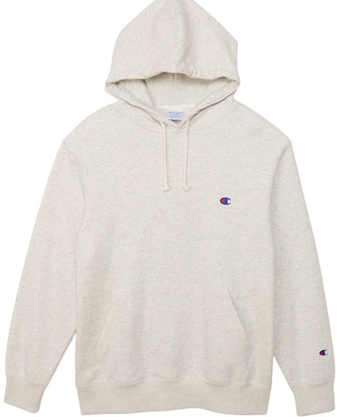 Champion（チャンピオン）の「Champion ワンポイントロゴパーカー（パーカー・メンズ・ホワイト/グリーン/オートミール/ネイビー/パープル/ブラック/杢グレー・M/L/XL）」の17枚目の写真