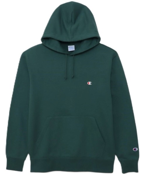 Champion（チャンピオン）の「Champion ワンポイントロゴパーカー（パーカー・メンズ・ホワイト/グリーン/オートミール/ネイビー/パープル/ブラック/杢グレー・M/L/XL）」の21枚目の写真