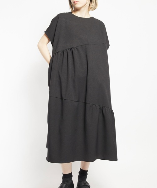 【セール】ウォームＰツイル ギャザーワンピース（ワンピース）｜gomme（ゴム）