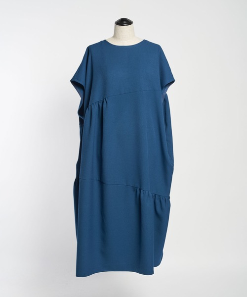【セール】ウォームＰツイル ギャザーワンピース（ワンピース）｜gomme（ゴム）