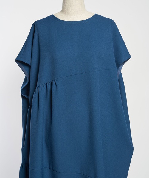 【セール】ウォームＰツイル ギャザーワンピース（ワンピース）｜gomme（ゴム）