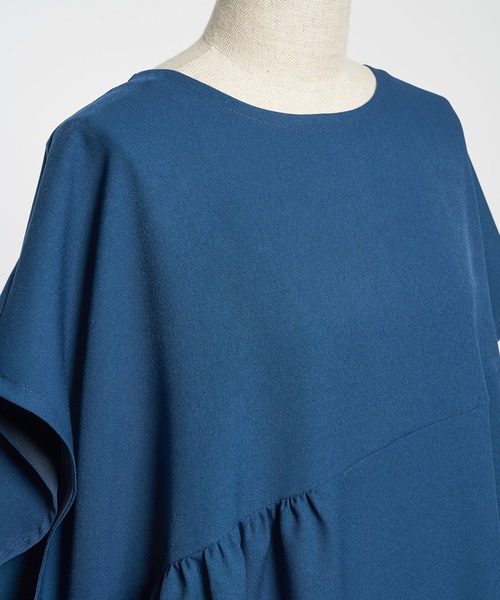 【セール】ウォームＰツイル ギャザーワンピース（ワンピース）｜gomme（ゴム）