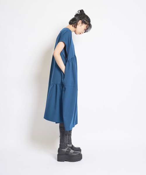 【セール】ウォームＰツイル ギャザーワンピース（ワンピース）｜gomme（ゴム）
