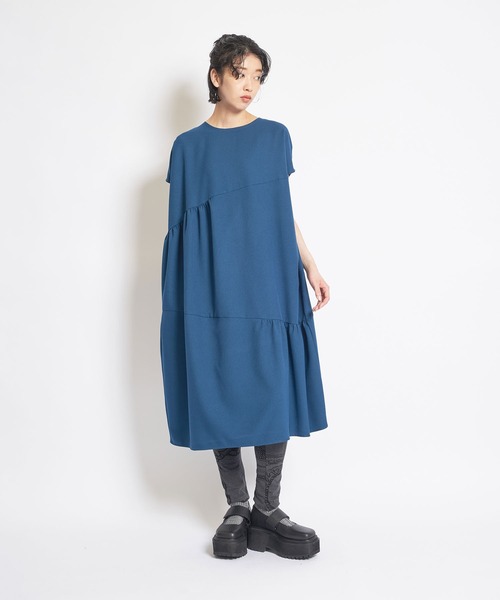 【セール】ウォームＰツイル ギャザーワンピース（ワンピース）｜gomme（ゴム）