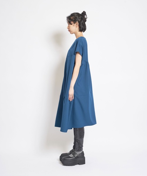 【セール】ウォームＰツイル ギャザーワンピース（ワンピース）｜gomme（ゴム）