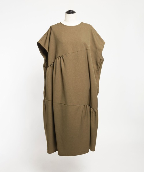 【セール】ウォームＰツイル ギャザーワンピース（ワンピース）｜gomme（ゴム）